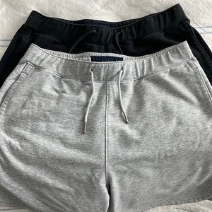 2 Pack: Gray and Black A&F Sweat Shorts, Size XS